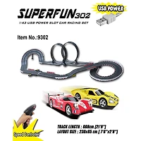 Joysway® SuperFun USB Power Slot Car Racing Set