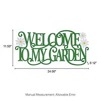 Glitzhome® 24" Welcome to my Garden Metal Cutout Wall Décor