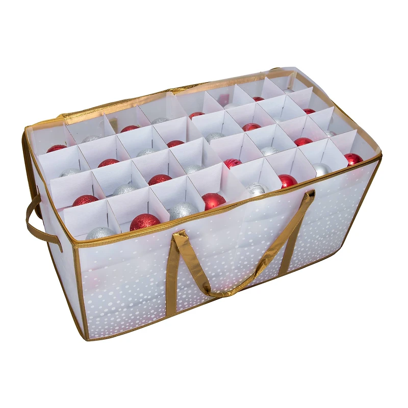 Simplify Gold & White 128ct. Ornament Storage Organizer