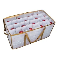 Simplify Gold & White 128ct. Ornament Storage Organizer