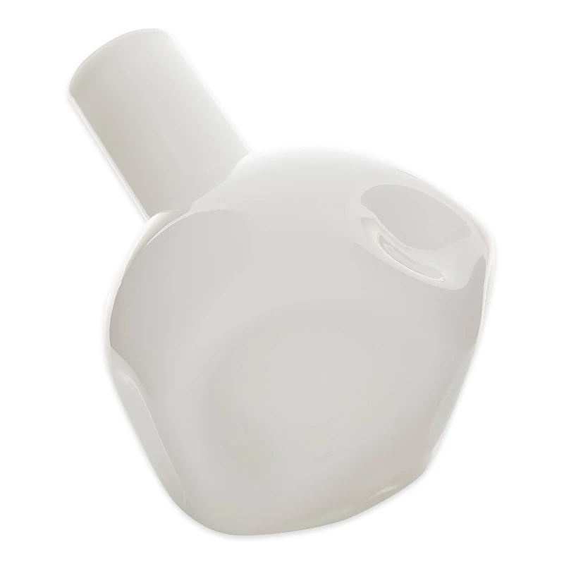 6" White Abstract Vase