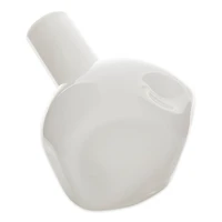 6" White Abstract Vase