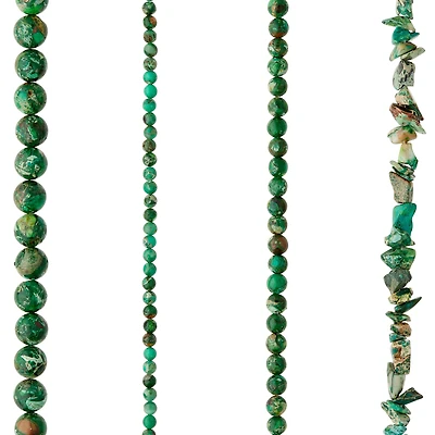 Green Jasper Stone Mix Beads by Bead Landing™