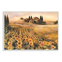 Stupell Industries Yellow & Green Italian Villa Autumn Sunflower Field Wall Plaque