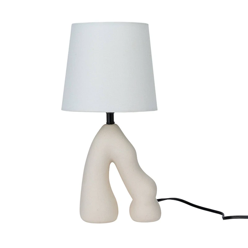 Hello Honey® 16.5" White Volcano Finish Ceramic Table Lamp