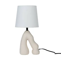 Hello Honey® 16.5" White Volcano Finish Ceramic Table Lamp