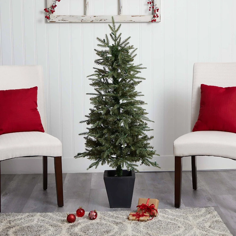 4.5ft. Pre-Lit Artificial Christmas Tree, Clear Lights