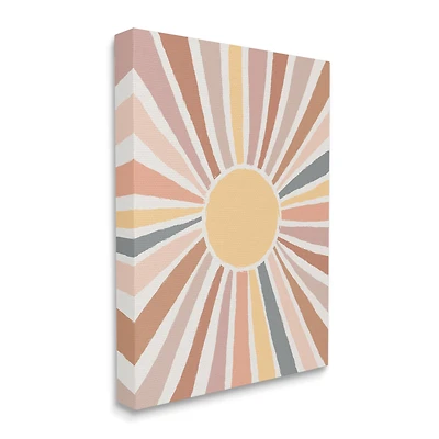 Stupell Industries Southwestern Desert Sun Striped Pattern Rays Canvas Wall Art