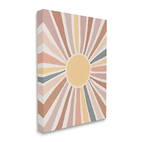 Stupell Industries Southwestern Desert Sun Striped Pattern Rays Canvas Wall Art