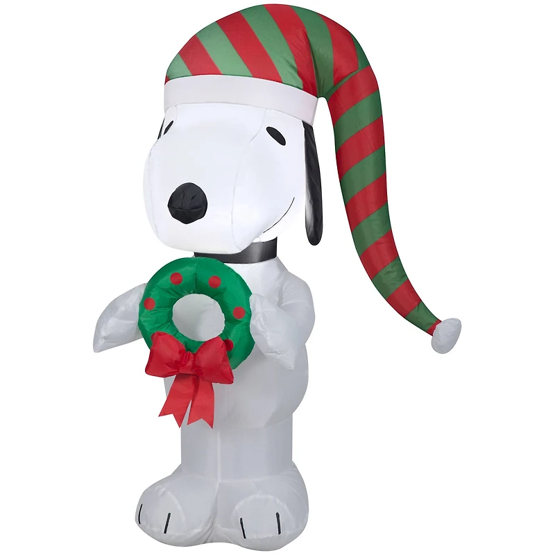 3.5ft. Airblown® Inflatable Snoopy with Wreath