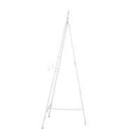 5.5ft. 3-Tier Adjustable White Metal Anchor Easel with Foldable Stand and Chain Support