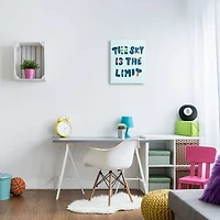 Stupell Industries Sky Is the Limit Quote Space Planet Typography Canvas Wall Art