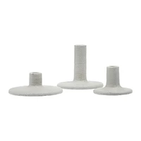 Hello Honey® Stoneware Taper Candle Holders Set, 3ct.