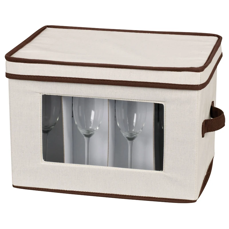 Household Essentials Champagne Glassware Storage Box