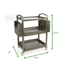 Mind Reader Silver Heavy Duty Mobile File Cart