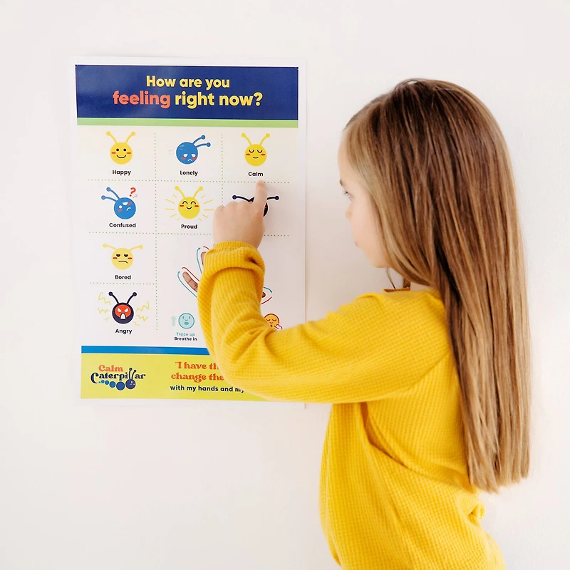 The Calm Caterpillar® Calm Caterpillar Feelings & Emotions Chart For Kids & Toddlers