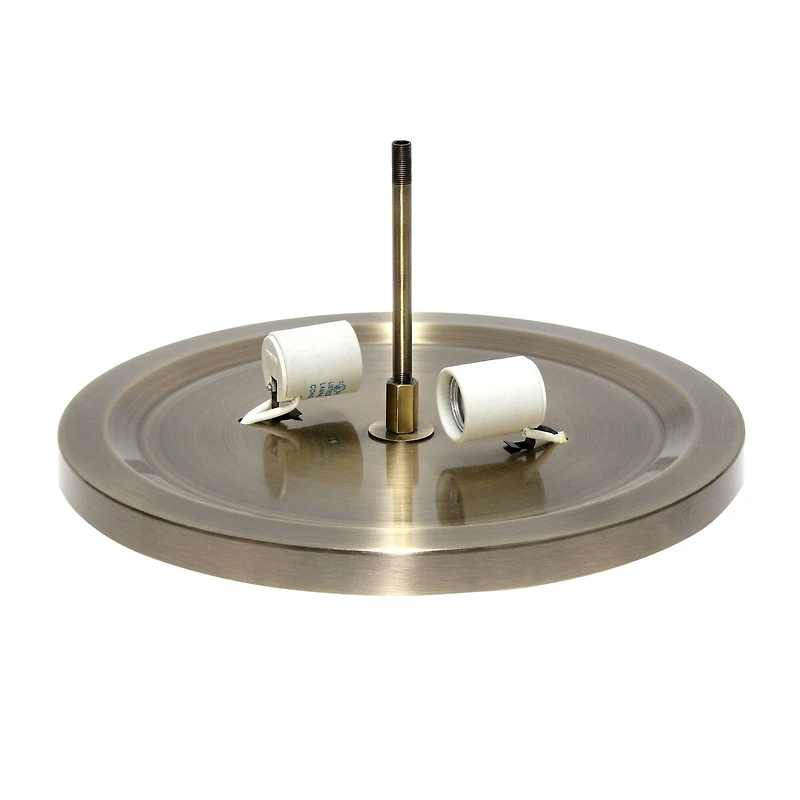 Lalia Home 13" Antique Brass Glam 2-Light Dome Flush Mount, 2ct.