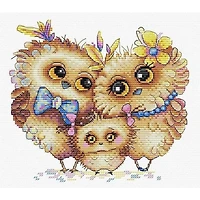 MP Studia Bird Family Cross Stitch Kit