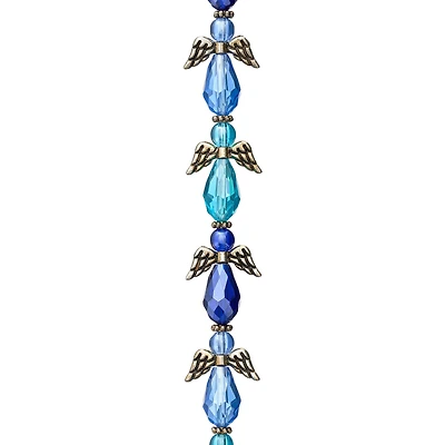 12 Pack: Aqua Mix Glass & Metal Angel Beads by Bead Landing™