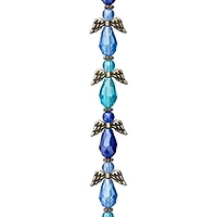 12 Pack: Aqua Mix Glass & Metal Angel Beads by Bead Landing™