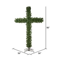 7.5ft. Pre-Lit Artificial Christmas Cross, Warm White Dura-Lit® LED Lights