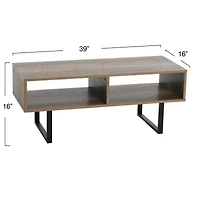 Household Essentials Jamestown Lifted Coffee Table