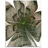 Designart - Symmetrical Green Fractal Flower