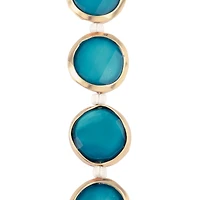 Teal & Gold Faceted Glass Coin Bead Mix by Bead Landing™