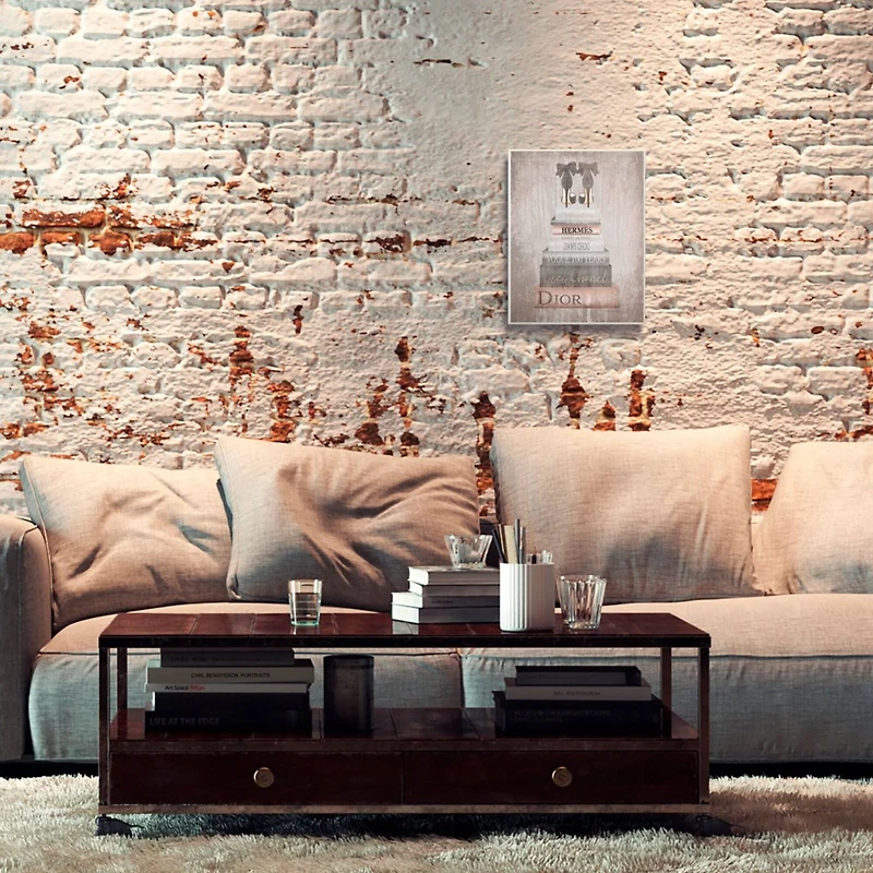 Stupell Industries Luxury Fashion Book Stack & Black Heels Wall Plaque