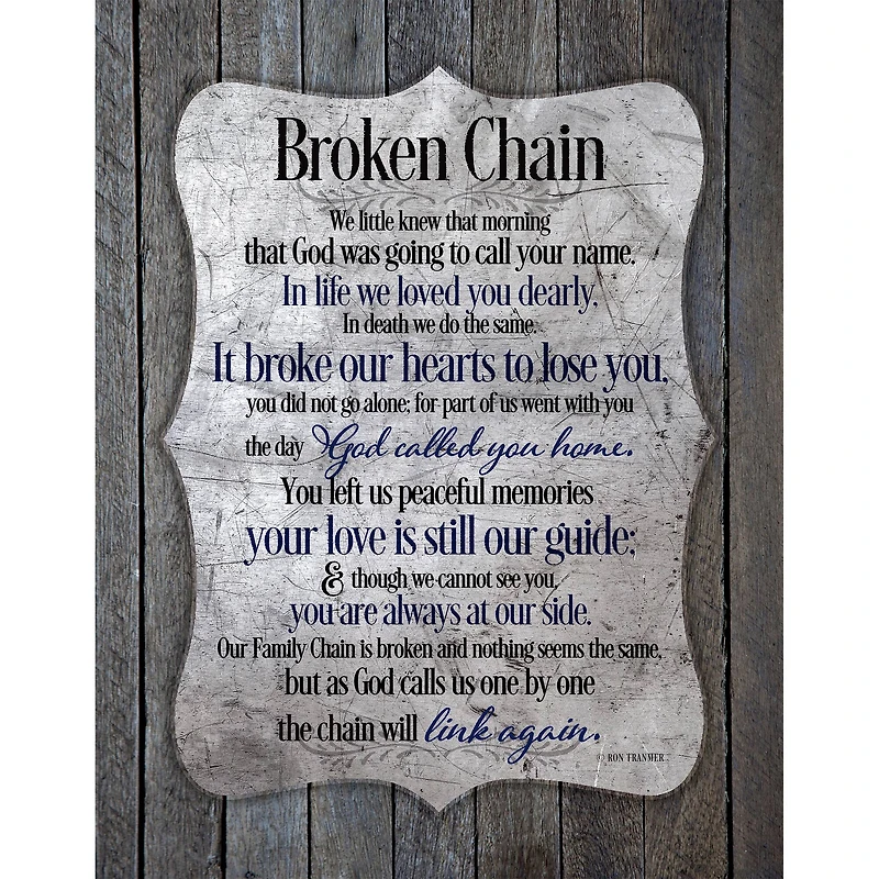 Broken Chain Inspirational Wall Plaque