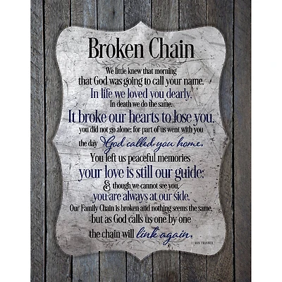 Broken Chain Inspirational Wall Plaque
