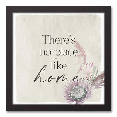 There's No Place Like Home Canvas in Black Frame
