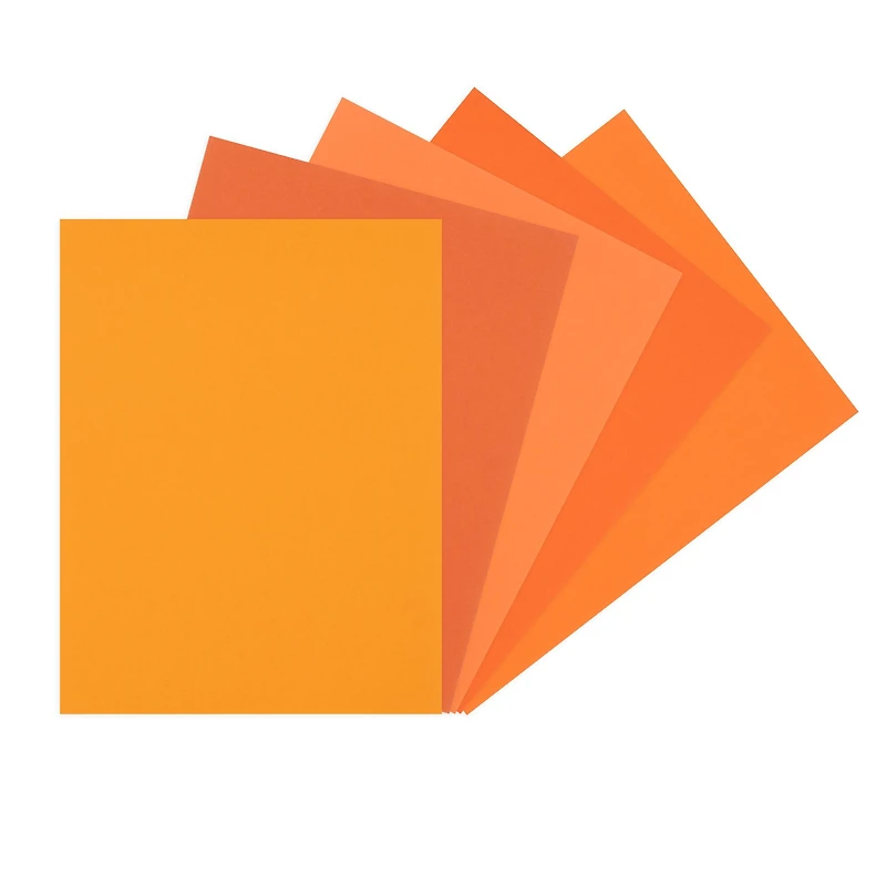 12 Packs: 50 ct. (600 total) Tangerine 8.5" x 11" Cardstock Paper by Recollections™