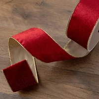 2.5" x 10yd. Solid Bright Red Wired Christmas Craft Ribbon Spools, 12ct.