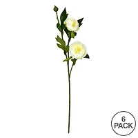 6 Pack: Cream Peony Spray