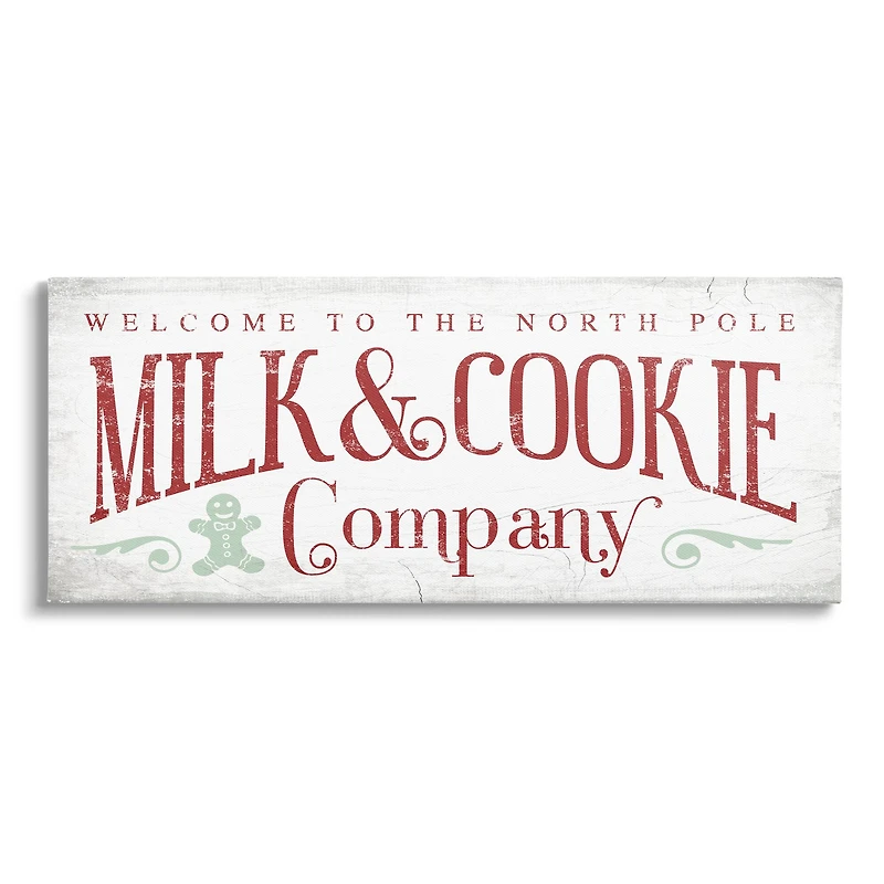 Stupell Industries Milk & Cookie Company Sign Canvas Wall Art