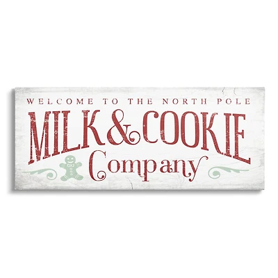Stupell Industries Milk & Cookie Company Sign Canvas Wall Art