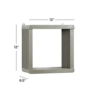 Gray Wood Contemporary Wall Shelf