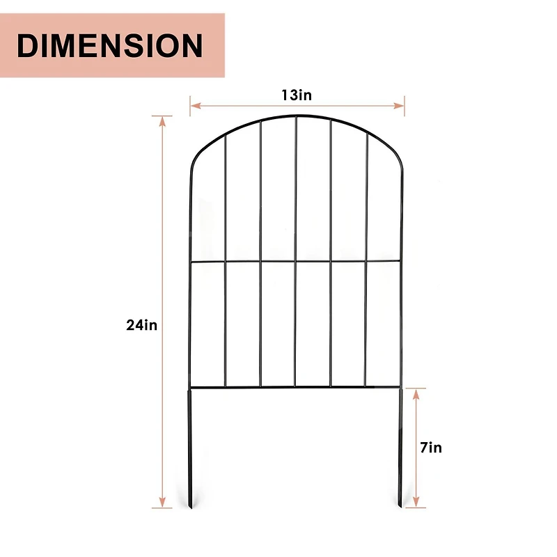 NEX™ Metal Panel Arch Garden Fence, 10ct.