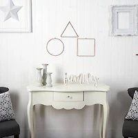 10" Metal Geometric Circlet Wall Art Décor (Set of 3)