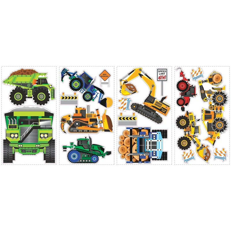 RoomMates Construction Vehicles Peel & Stick Wall Decals