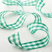 2.5" x 8.3yd. Wired Gingham Ribbon by Celebrate It™ Décor