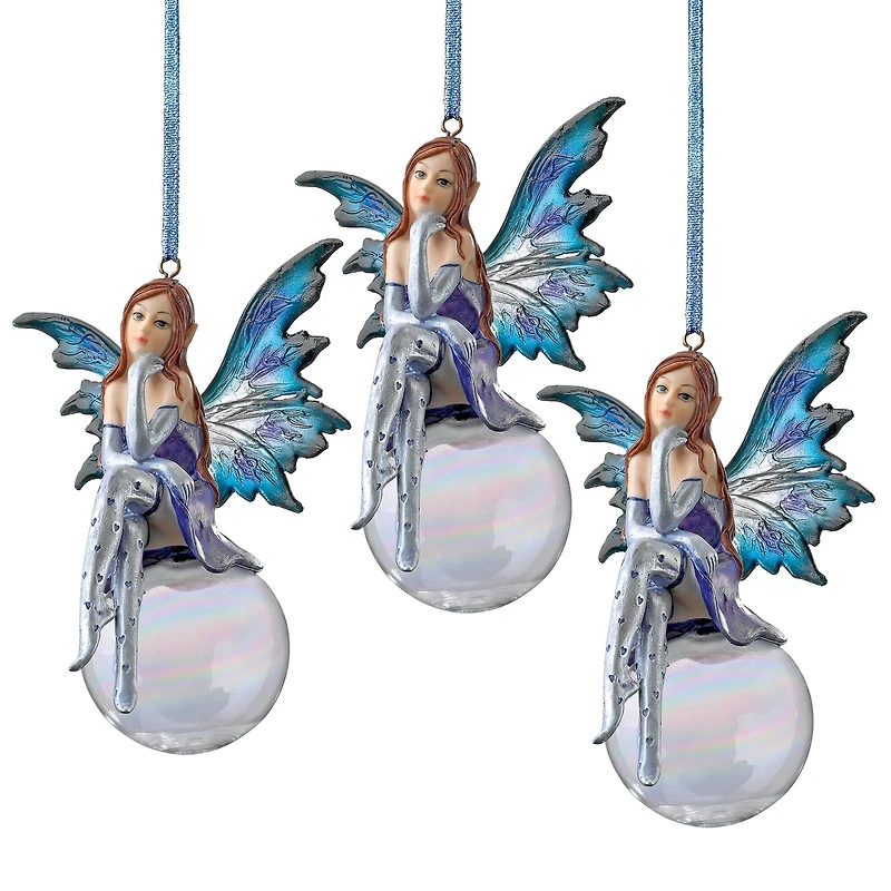 Design Toscano 3ct. The Snow Fairy Goddess Ornaments