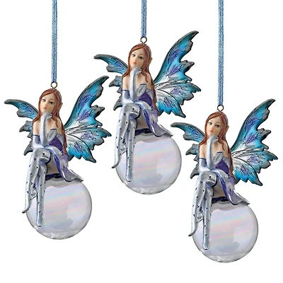 Design Toscano 3ct. The Snow Fairy Goddess Ornaments