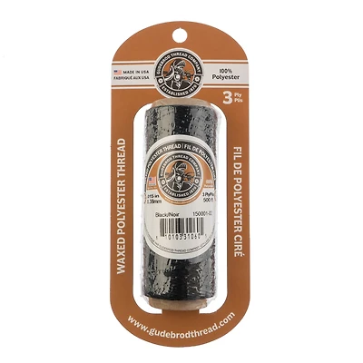 Gudebrod 0.015" Waxed Polyester Thread