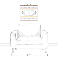 Welcome to Our Burrow 16" x 20" Teak Hanging Canvas