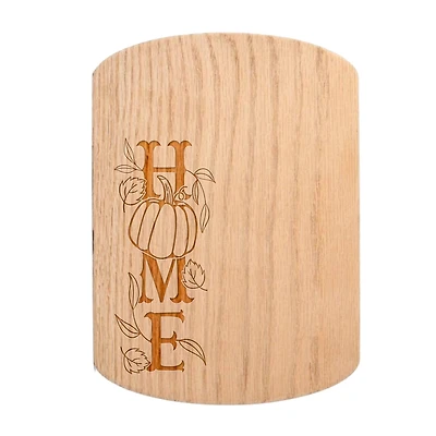 Home Pumpkin 11" x 8" Redwood Oval Cutting Board
