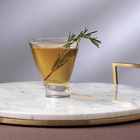 JoyJolt® 7.5oz. Aqua Vitae Square Off Base Martini Glasses, 2ct.