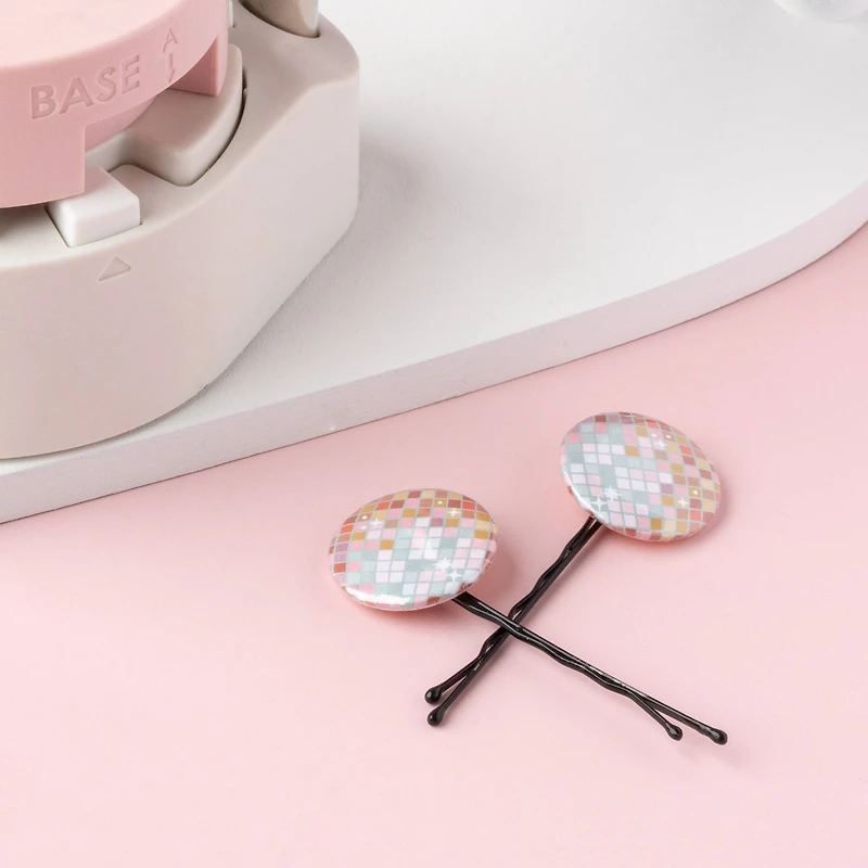We R Memory Keepers® Button Press™ Bobby Pin Backers Kit, Makes 5