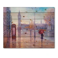Designart - Big Ben and Woman With Red Umbrella In London